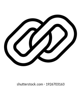 Icono de cadena web. Icono de vector de cadena web de esquema para diseño web aislado en fondo blanco