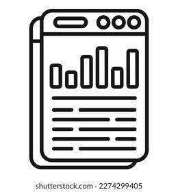 Web chart icon outline vector. Market target. Business share