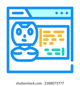 web chat bot color icon vector. web chat bot sign. isolated symbol illustration