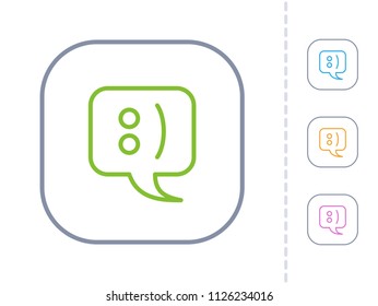 Web Chat - Simple Icons. A minimalistic vector icon.