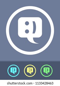 Web Chat - Simple Icons. A minimalistic vector icon.
