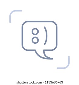 Web Chat - Simple Icons. A minimalistic vector icon.