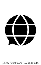 Web and chat symbol. Internet discussion graphic