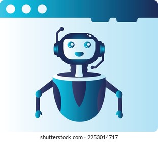 Web chat vector icon design, chatterbot symbol, online chat conversation via text or text-to-speech sign, virtual assistants stock illustration, Browser Based Chatbot Agent concept