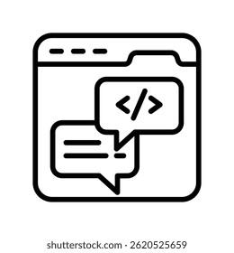 Web Icono de contorno de Vector de chat. Archivo Eps10 