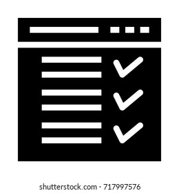 Web checklist icon
