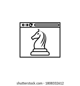 web, chess line icon. Signs and symbols can be used for web, logo, mobile app, UI, UX