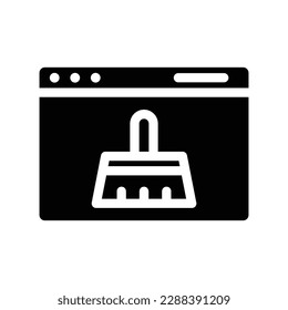 web cleaner solid icon illustration vector graphic