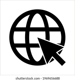 Web click icon vector illustration on white background