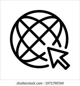 Web click icon vector illustration on white background
