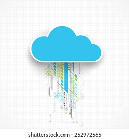 Web cloud banner template. Vector
