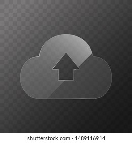 Web cloud glass icon unique design vector