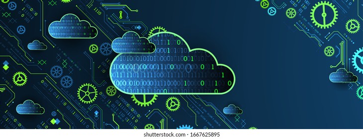 Web cloud technology, business abstract background.