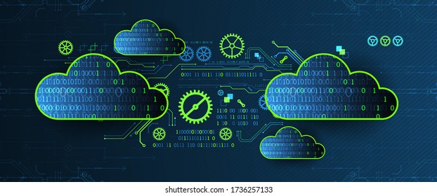 Tecnología de nube web, fondo abstracto de negocios.