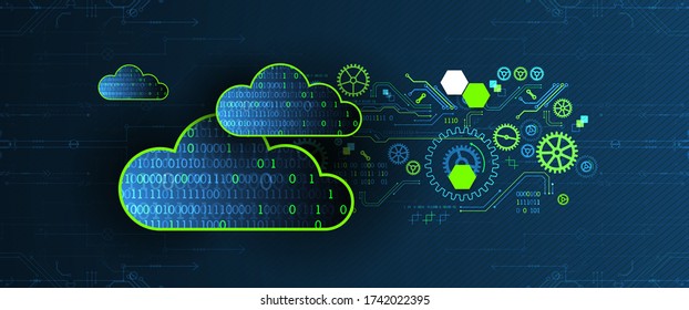 Tecnología de nube web, fondo abstracto de negocios.