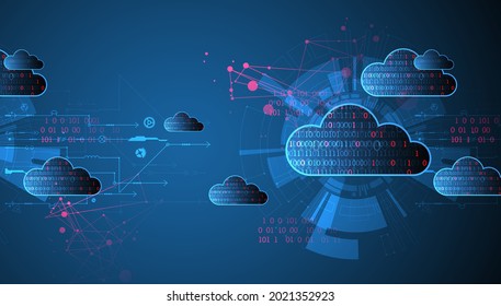 Web cloud technology business abstract background.