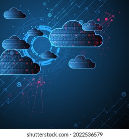 Web cloud technology business abstract background.
