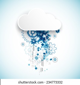 Web cloud technology business abstract background