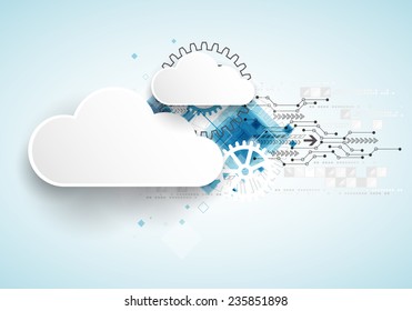 Web cloud technology business abstract background