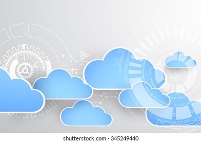 Web cloud technology business abstract background. Vector