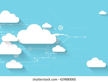 Web cloud technology business abstract background.  Vector