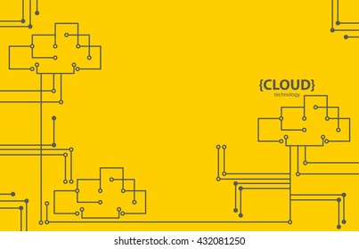 Web cloud technology business abstract background.  Vector