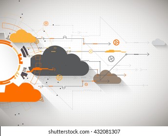 Web Cloud Technology Business Abstract Background.  Vector