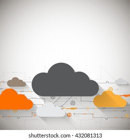 Web cloud technology business abstract background.  Vector