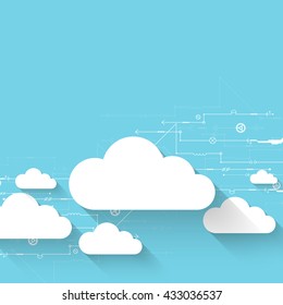 Web Cloud Technology Business Abstract Background.  Vector