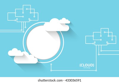 Web cloud technology business abstract background.  Vector