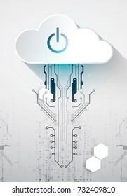 Web cloud technology business abstract background. Vector