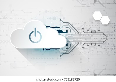 Web cloud technology business abstract background. Vector