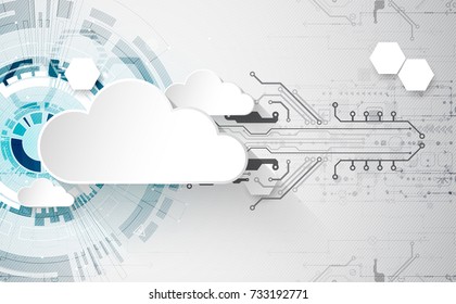 Web cloud technology business abstract background. Vector