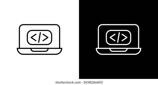 contorno do ícone Código da Web. Vetor editável EPS 10