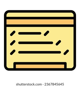 Web code icon outline vector. App service. System digital color flat