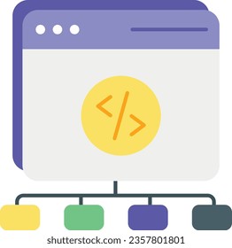 web coding color icon design style
