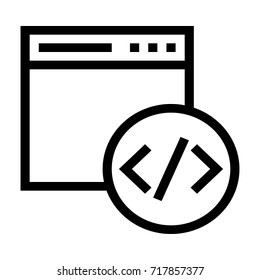 Web coding icon