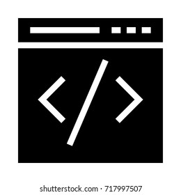 Web coding icon
