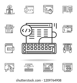 web coding icon. Web development icons universal set for web and mobile