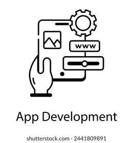 Web Coding Icon Set in Line Style