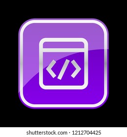 web coding icon. vector illustration 