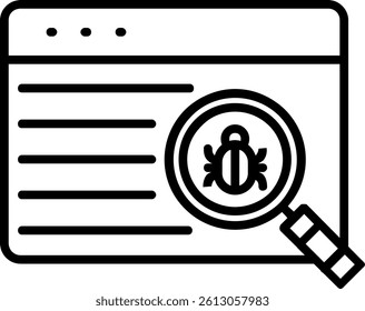 Web Coding Line Vector Icon Design