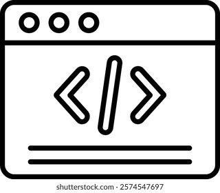 Web Coding vector icon. Can be used for printing, mobile and web applications.