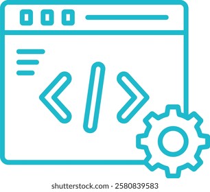 Web Coding vector icon. Can be used for printing, mobile and web applications.