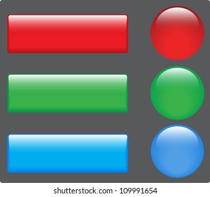 Web color buttons. Vector image for design