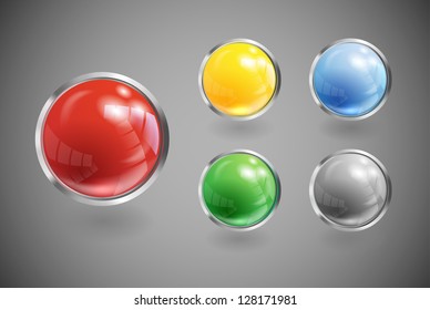 Web color icons set. File contains  gradients and transparency. EPS 10