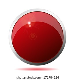 Web Color Round Button - EPS10
