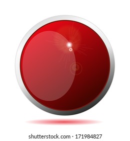 Web Color Round Button - EPS10