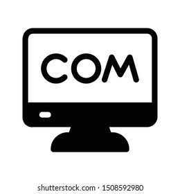 web com glyph flat vector icon