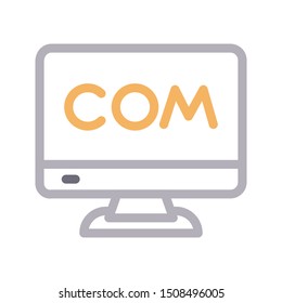 web com thin line vector icon
